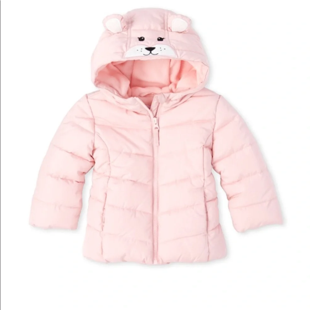 NWT Adorable Baby Girl’s Teddybear Puffy Jacket